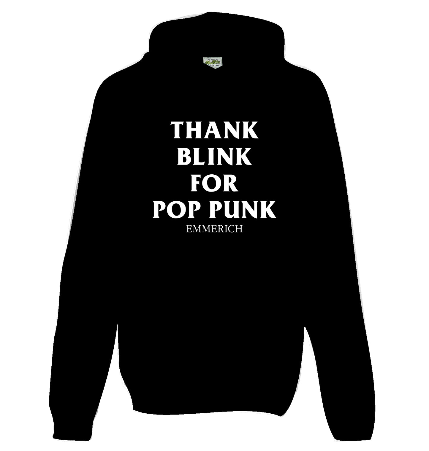 THANK BLINK HOODIE WHITE PRINT
