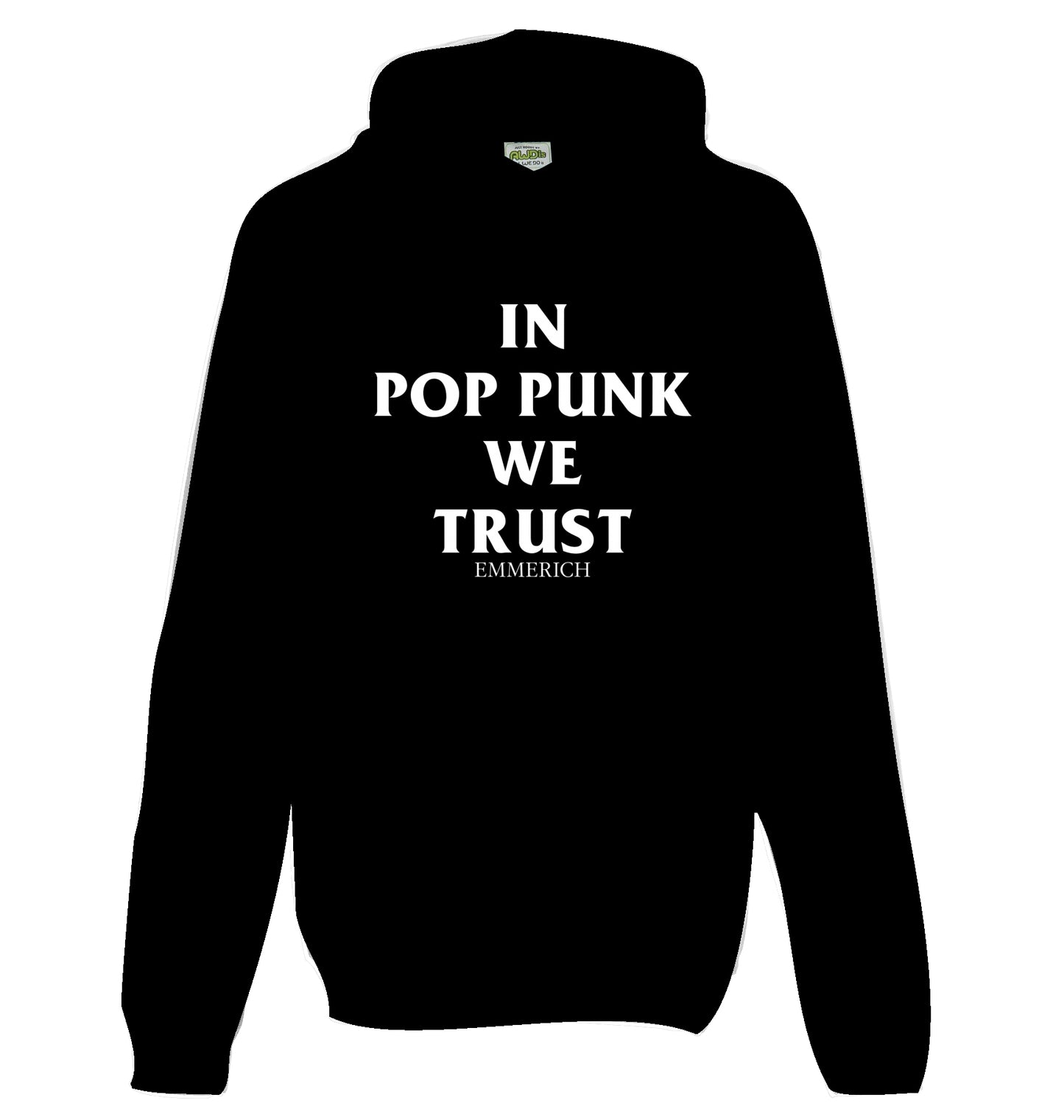 IN POP PUNK WE TRUST HOODIE WHITE PRINT