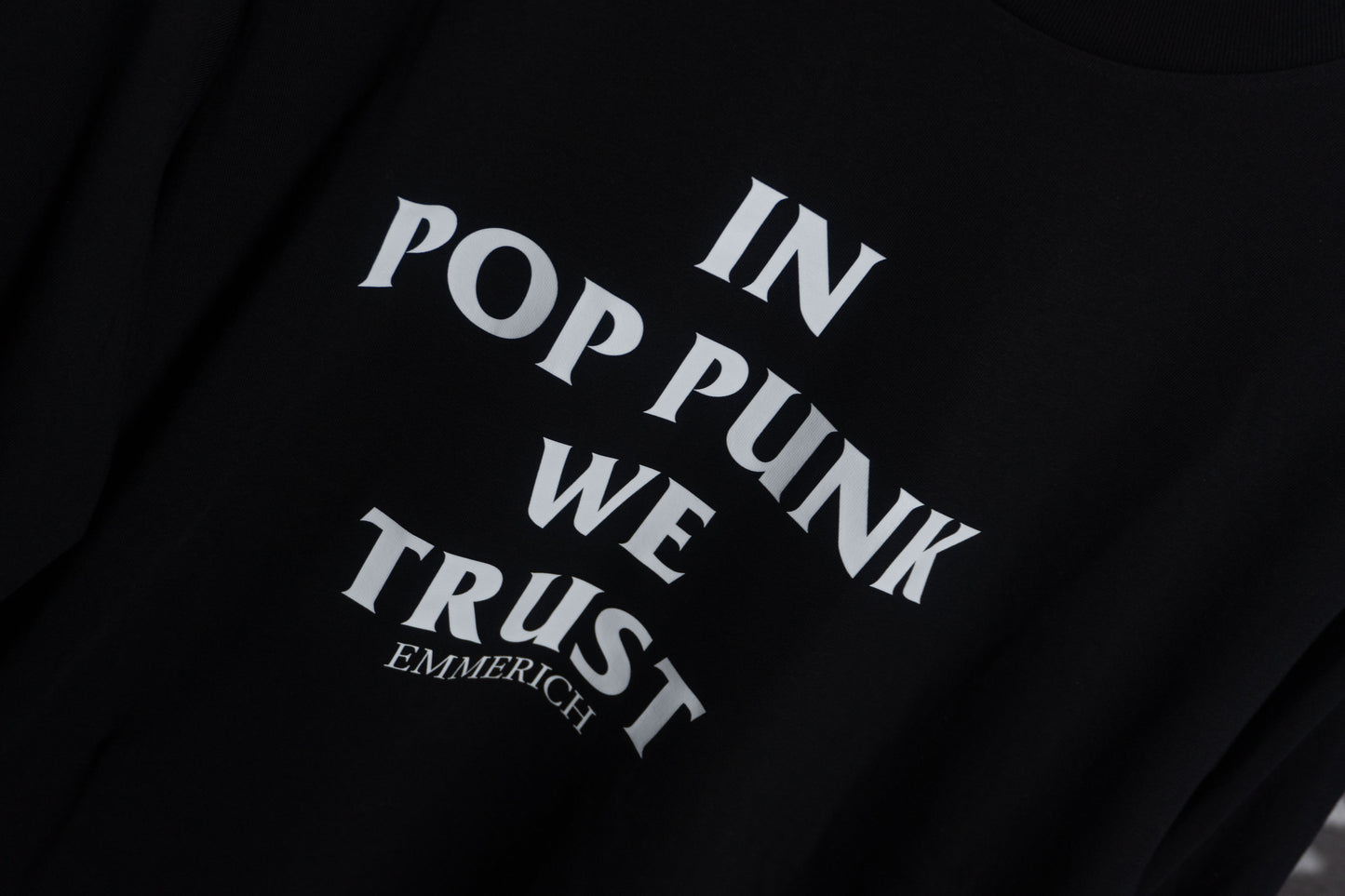 IN POP PUNK WE TRUST LONGSLEEVE WHITE PRINT