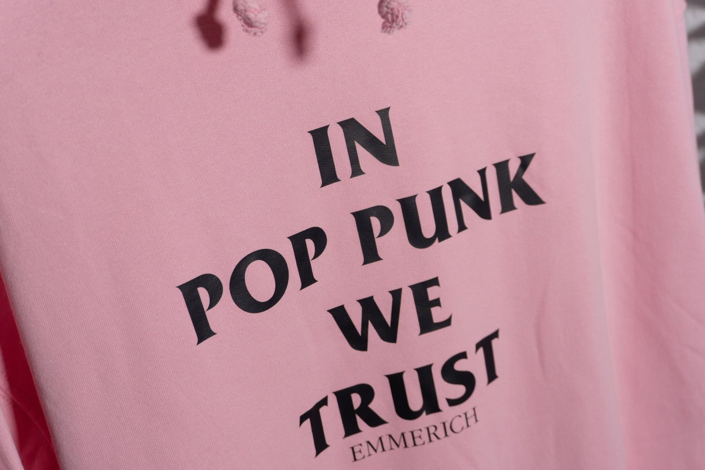 IN POP PUNK WE TRUST HOODIE BLACK PRINT