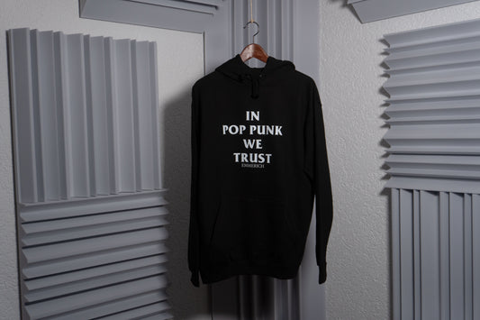 IN POP PUNK WE TRUST HOODIE WHITE PRINT