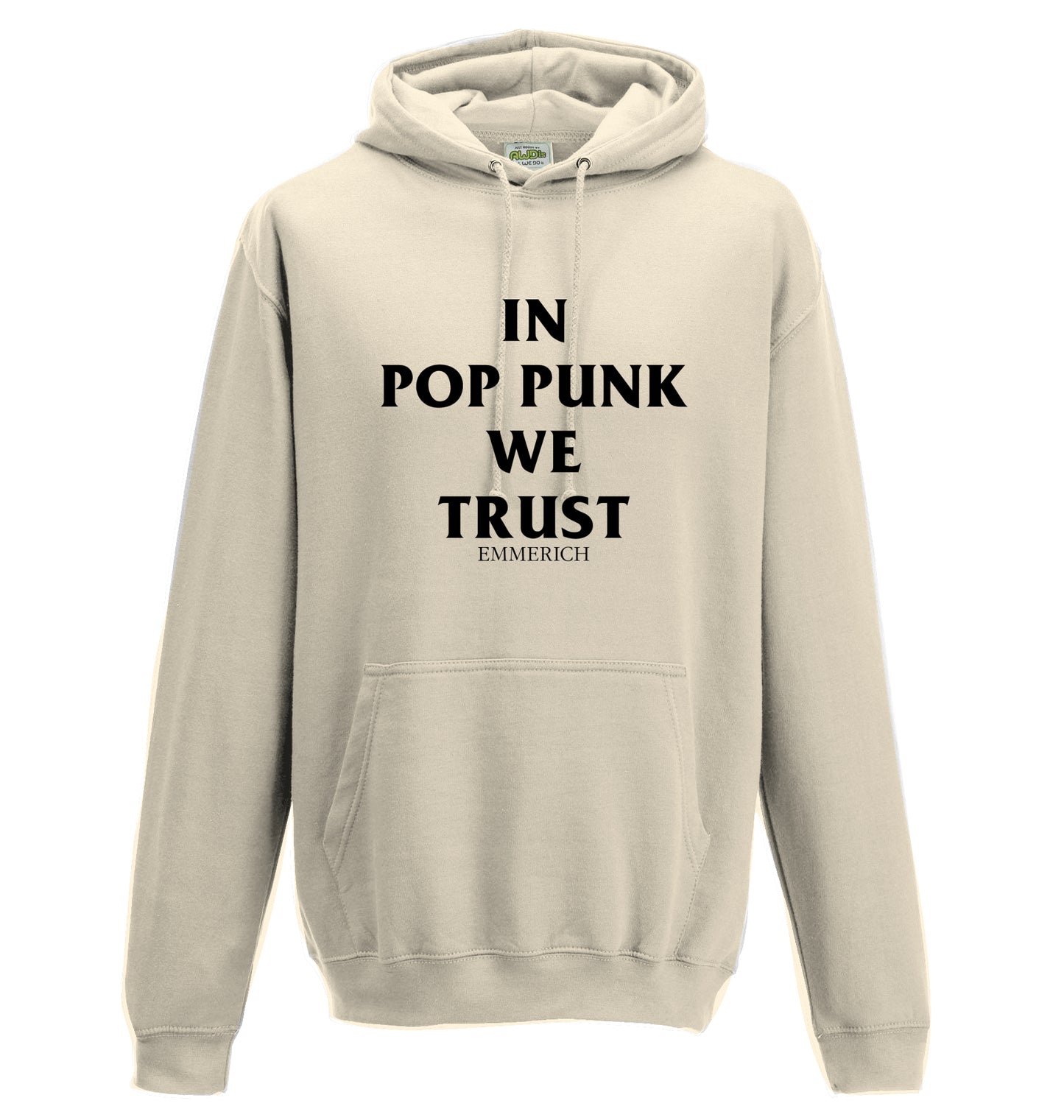 IN POP PUNK WE TRUST HOODIE BLACK PRINT